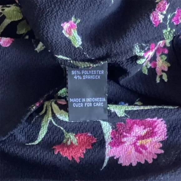 I.N. San francisco Women's Floral Long Sleeve Blouse Multicolor Size L - Picture 3 of 7